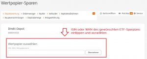 Wertpapiersparen ETF Sparplan